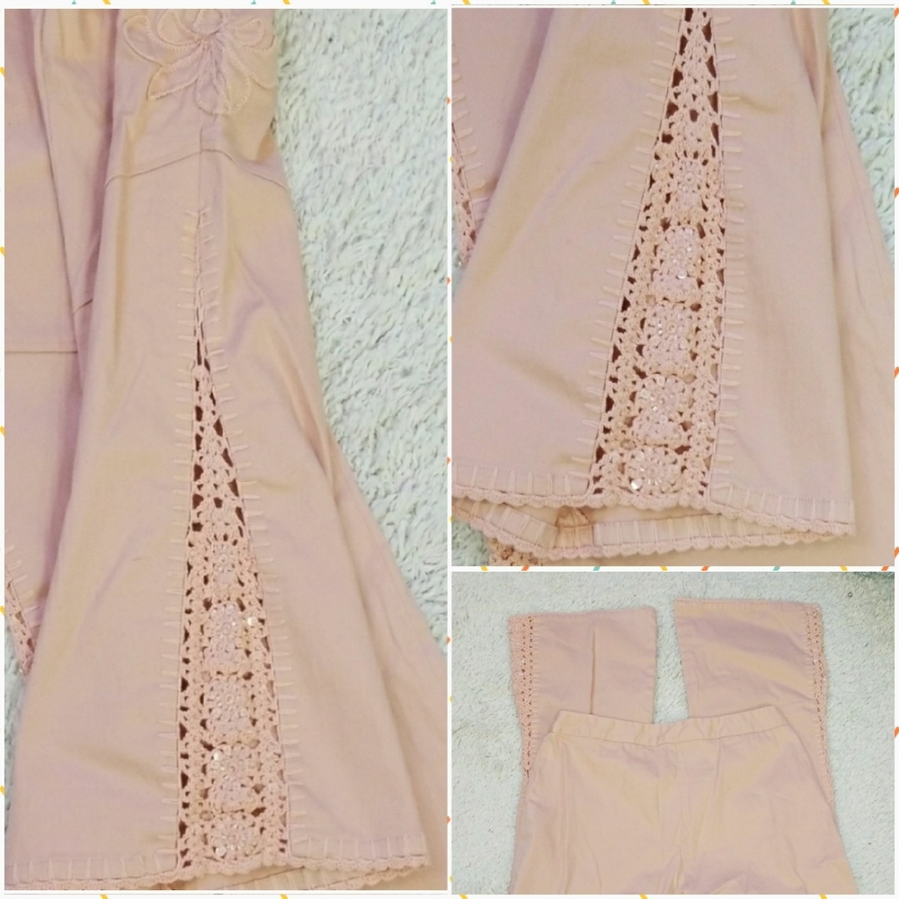 VINTAGE Christine Phillipe embroidered pants